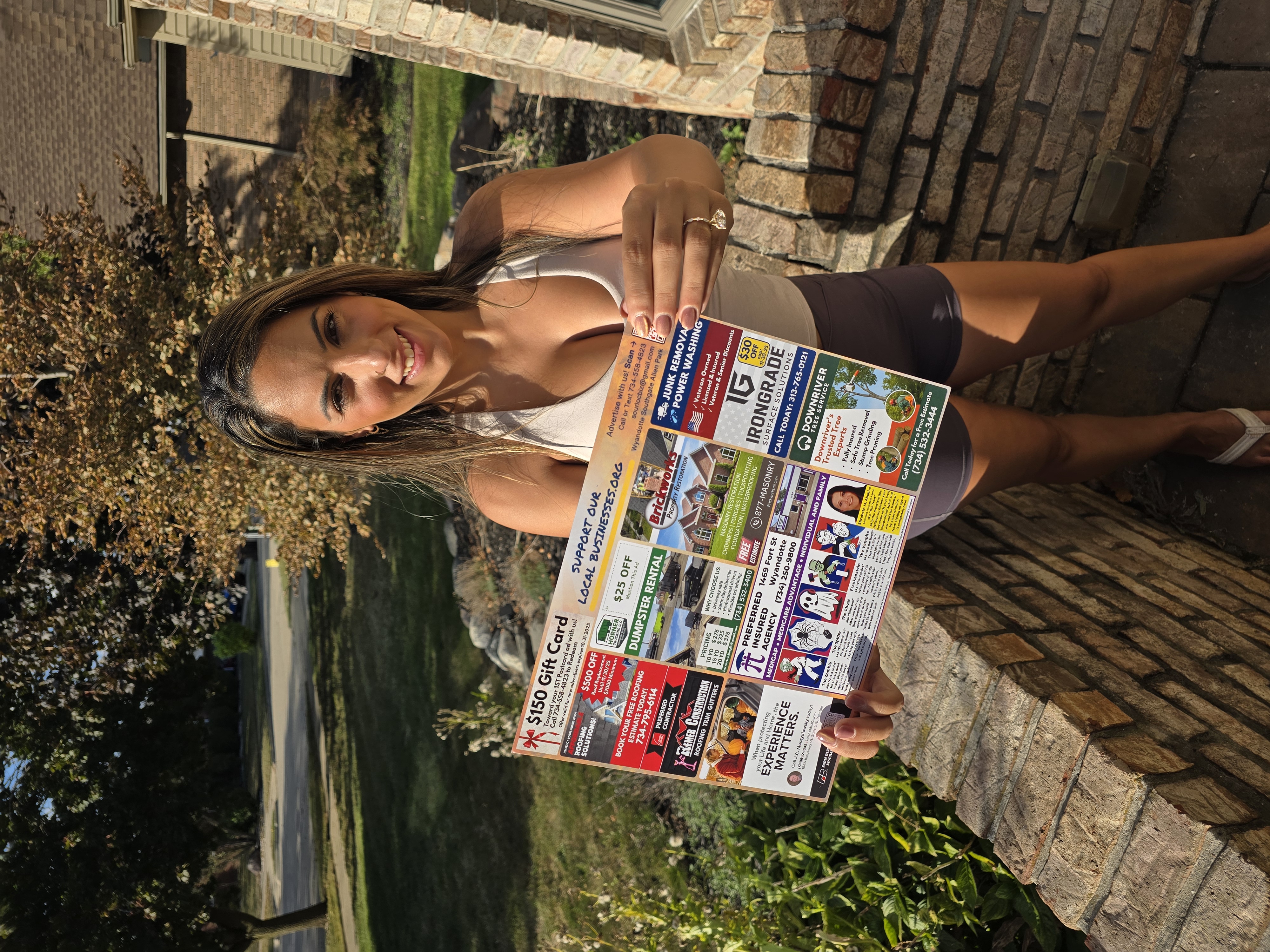 Support Our Local Businesses postcard delivered to mailbox